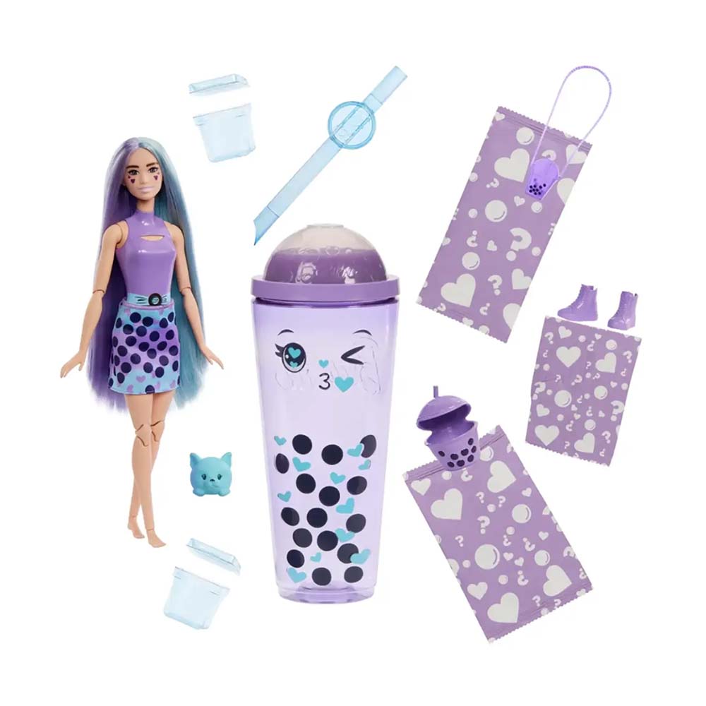 Barbie Pop Reveal Boba Tea Morado HTJ18