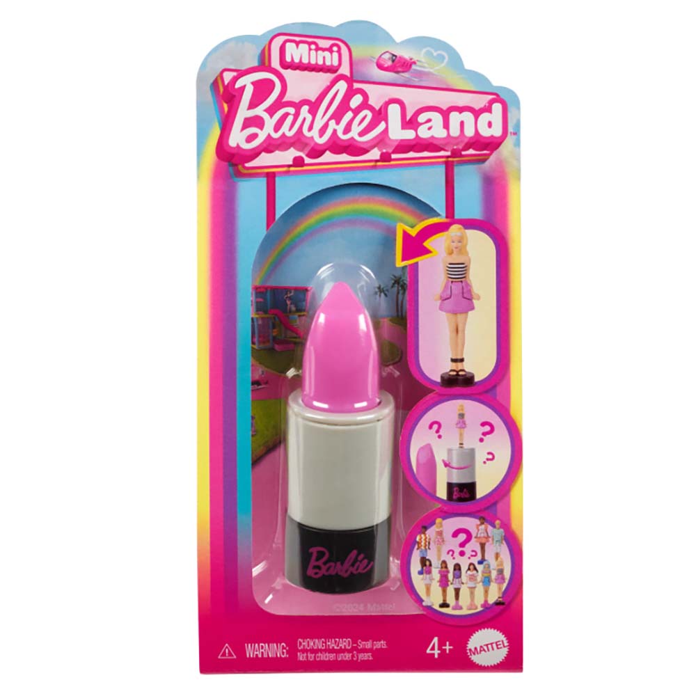 Barbie Mini Barbieland Lápiz labial revelación sorpresa HYF19: Coleccionable sorpresa - Edad 3+