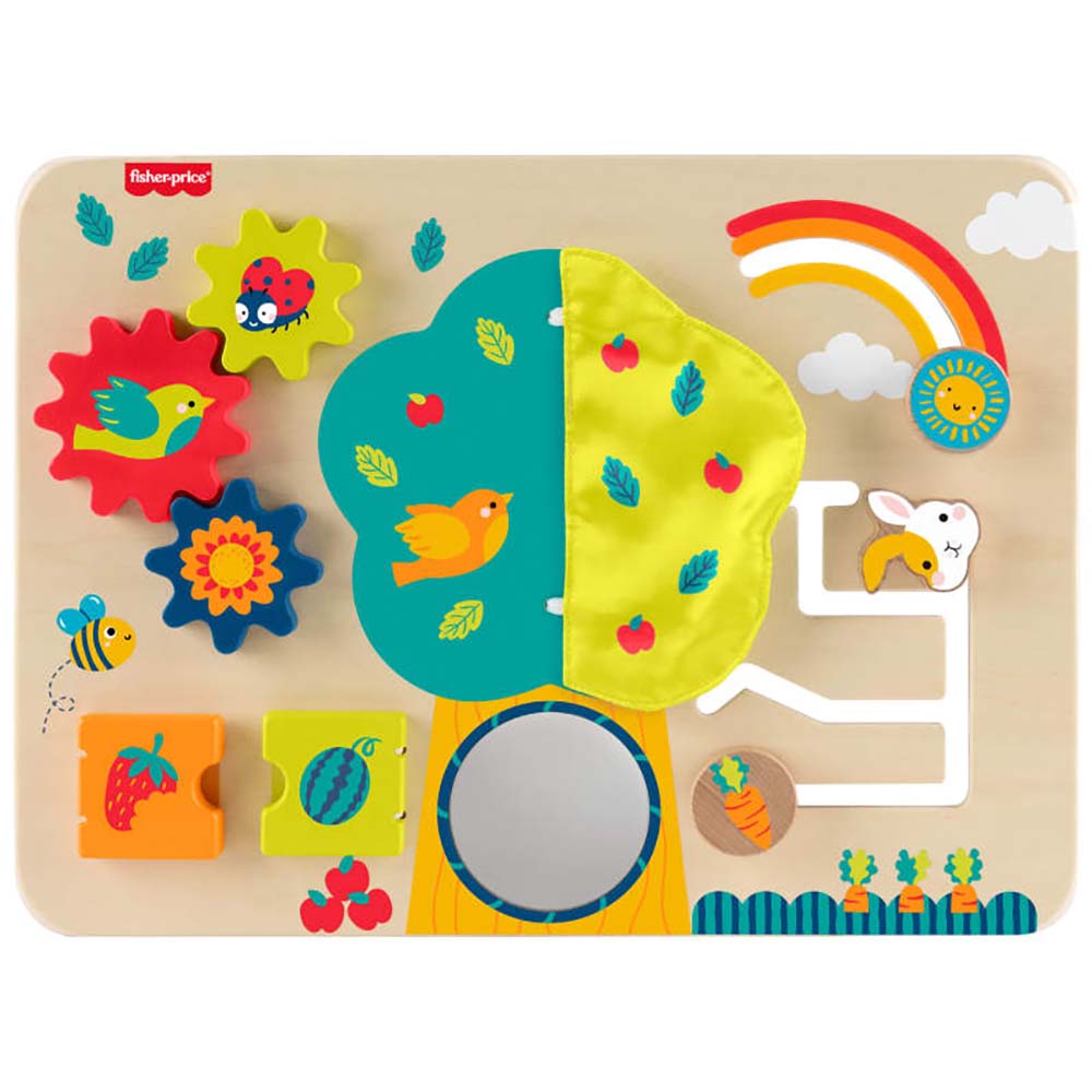 Fisher-Price Tablero de Actividades Divertidas de Madera JDM53 - Edad 9 meses+