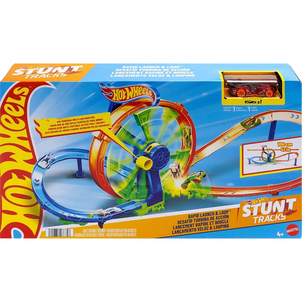 Hot Wheels Action Pista de Juguete Desafío Turbina de Acción JBX65