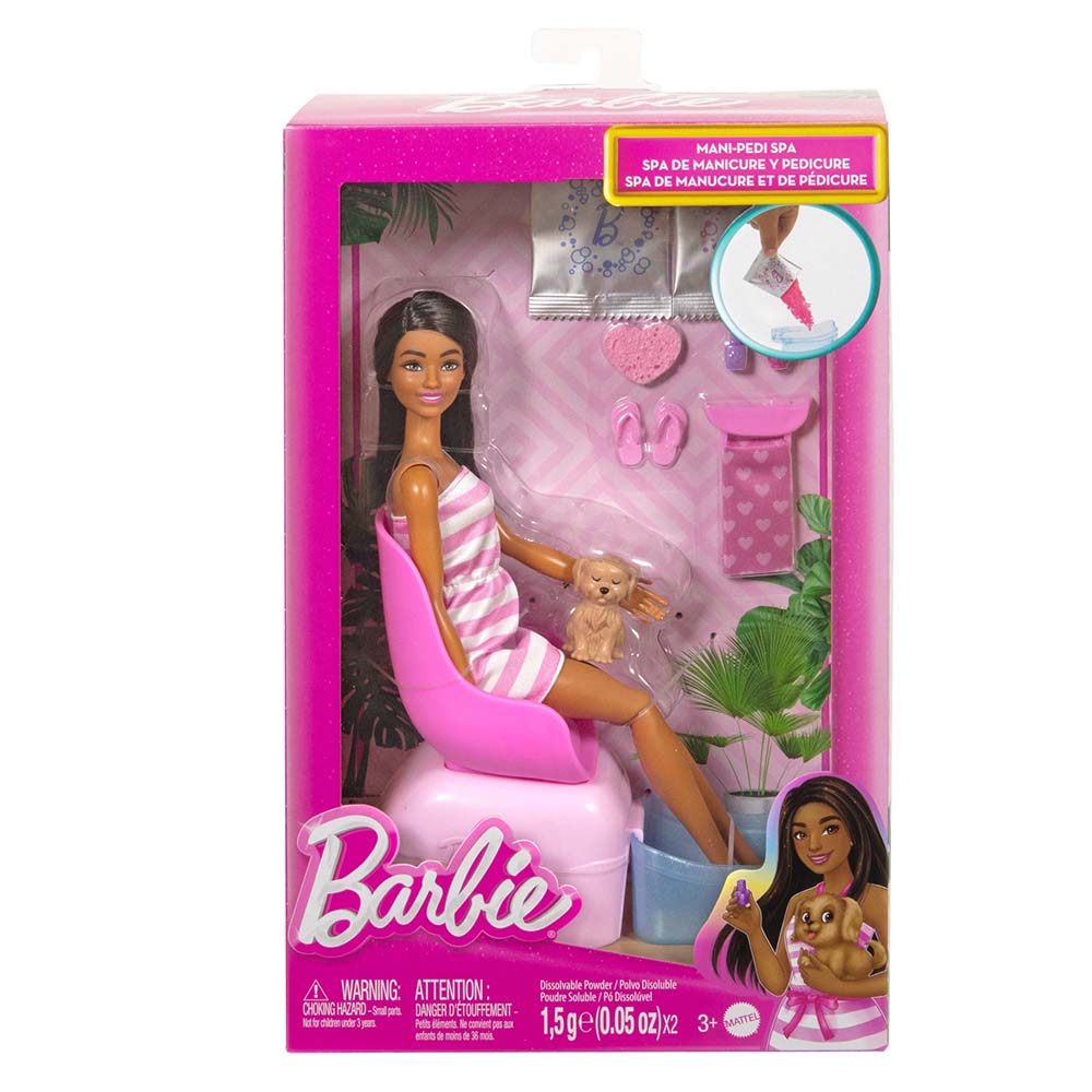 Juguetes De Barbie De Spa Barbie Spa De Manicure Y Pedicure HYV30