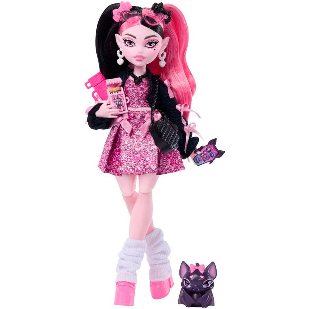 Monster High Looks Monstruosos Draculaura HPD53, muñecas y muñecos