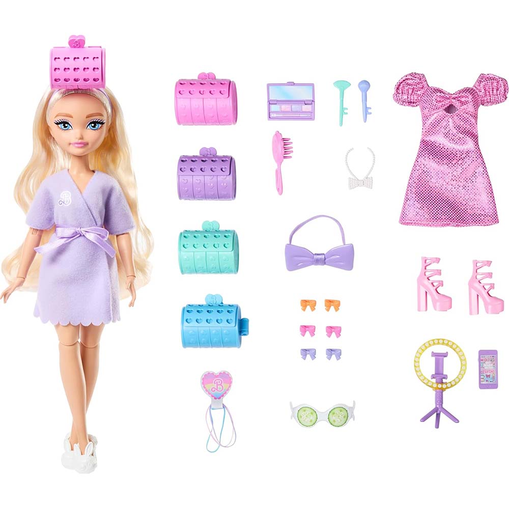 Barbie Dream Besties Malibú Get Ready with Me JGG38, muñecas y muñecos
