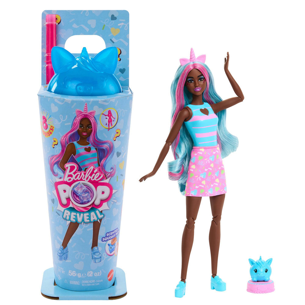Barbie Pop Reveal Temática de Animalitos Unicornio JCN85: Muñeca - Edad 4+