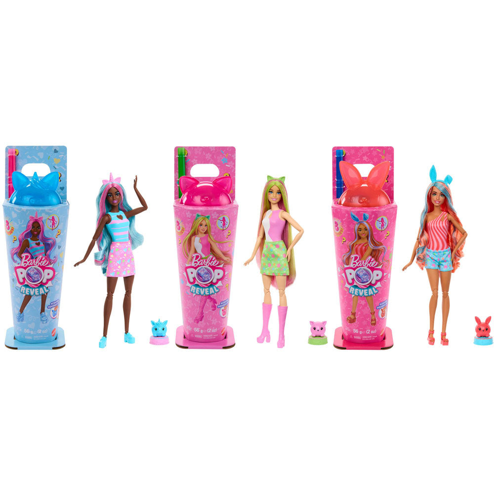 Barbie Pop Reveal Temática de Animalitos Unicornio JCN85: Muñeca - Edad 4+