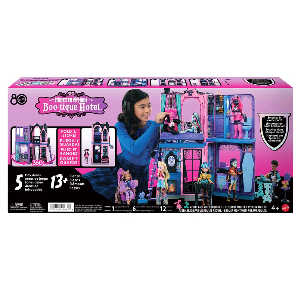 Monster High Casa de Muñecas Hotel Boo-tique JBF16, sets de juego