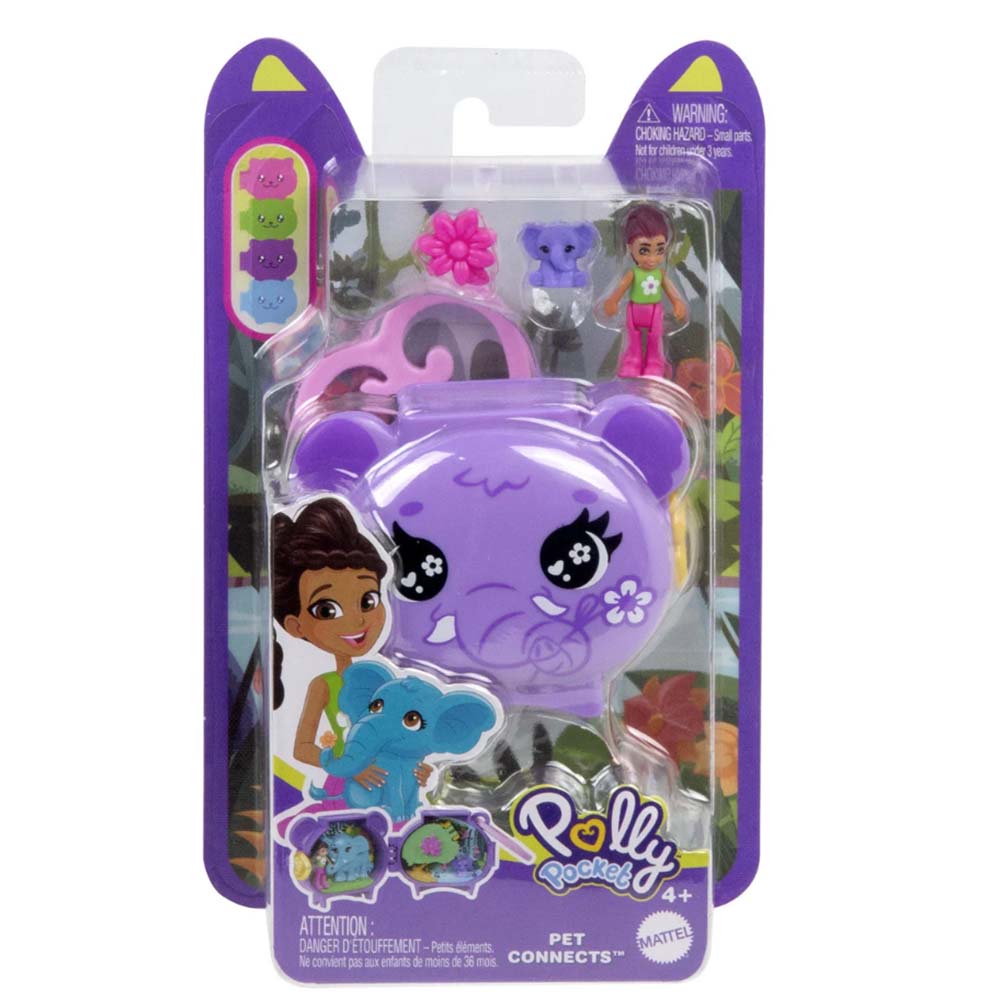 Polly Pocket Compacto Mini Mundo De Mascotas Elefante HMX20