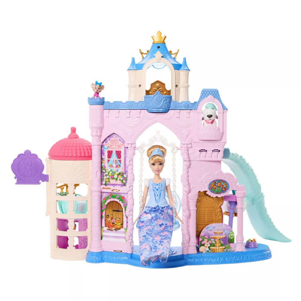 Disney Princess Castillo de Mascotas de Cenicienta con Muñeca JBF95, sets de juego