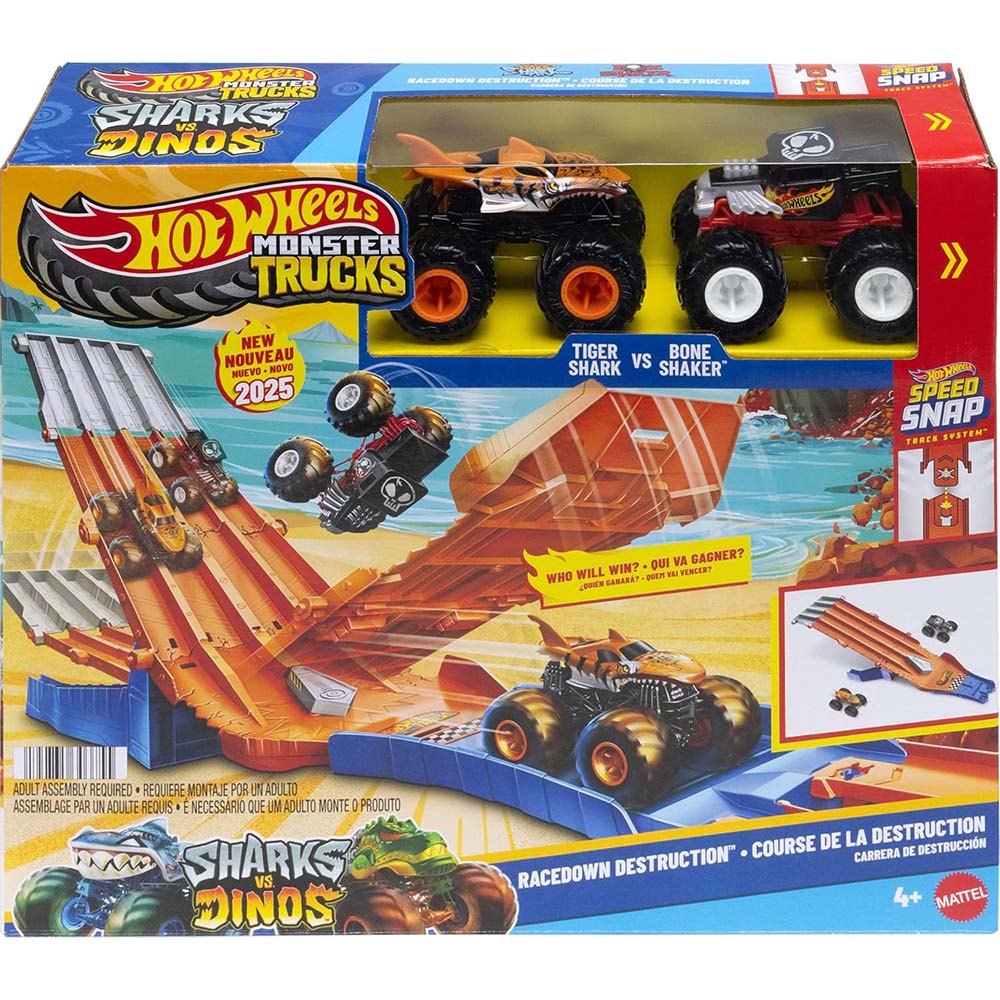 Hot Wheels Monster Trucks Pista de carreras JFR07, pistas y sets de vehículos
