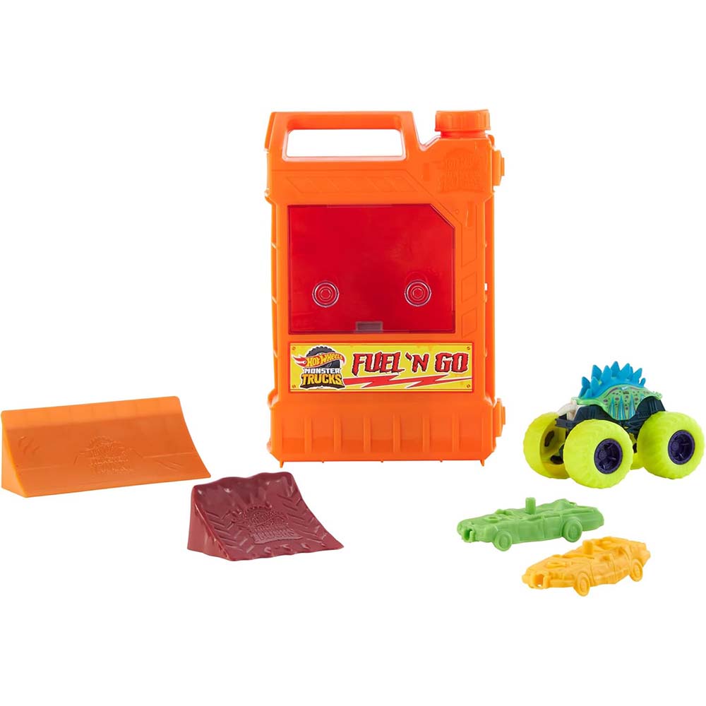 Hot Wheels Monster Trucks Fuel N’ Go HXT04, pistas y sets de vehículos