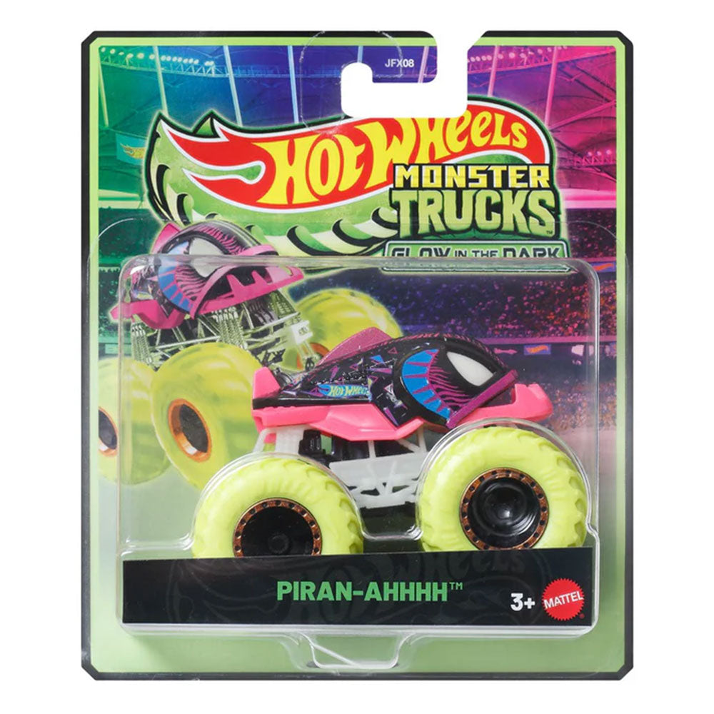 HW Monster Trucks Glow in the Dark Escala 1:64 Piran-ahhhh JFX08