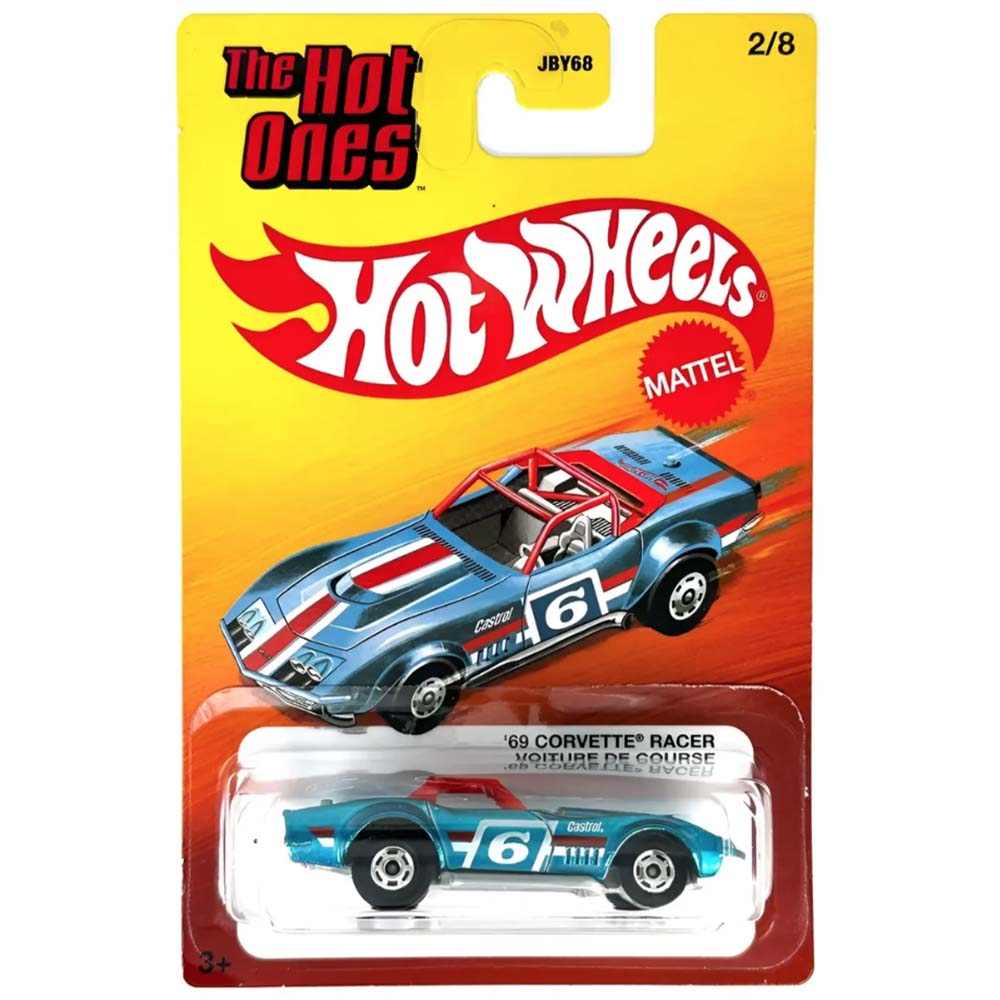 Hot Wheels The Hot Ones 69 Corvette Racer Voiture de Course 2/8 JBY68