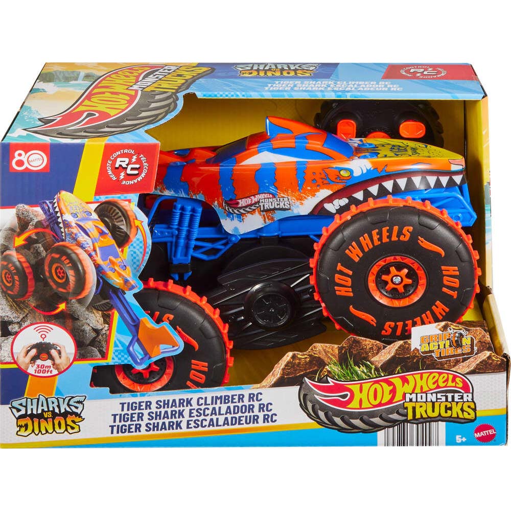 Hot Wheels Monster Trucks Tiger Shark Climber RC JFR39, vehículos y juguetes a control remoto