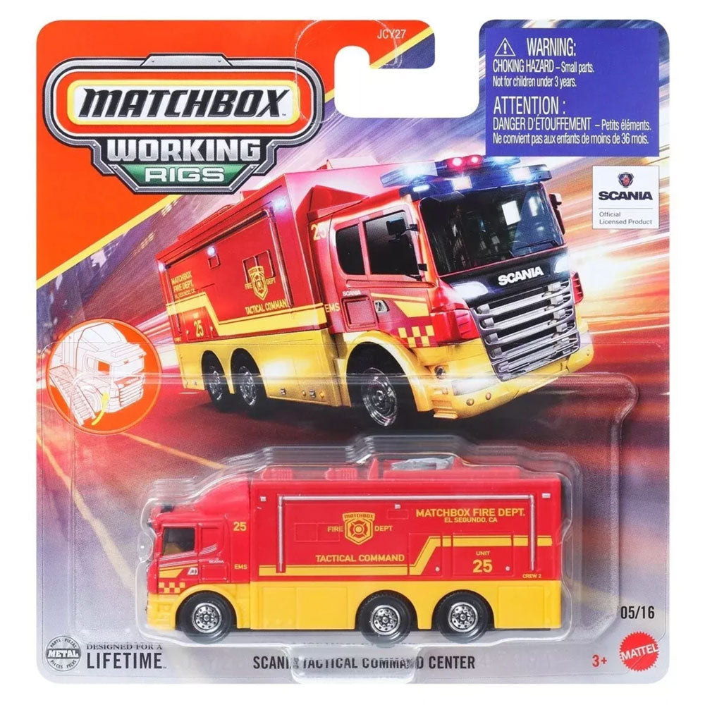 Matchbox Working Rigs Scania Tactical Command Center JCY27: Vehículo de juguete - Edad 3+