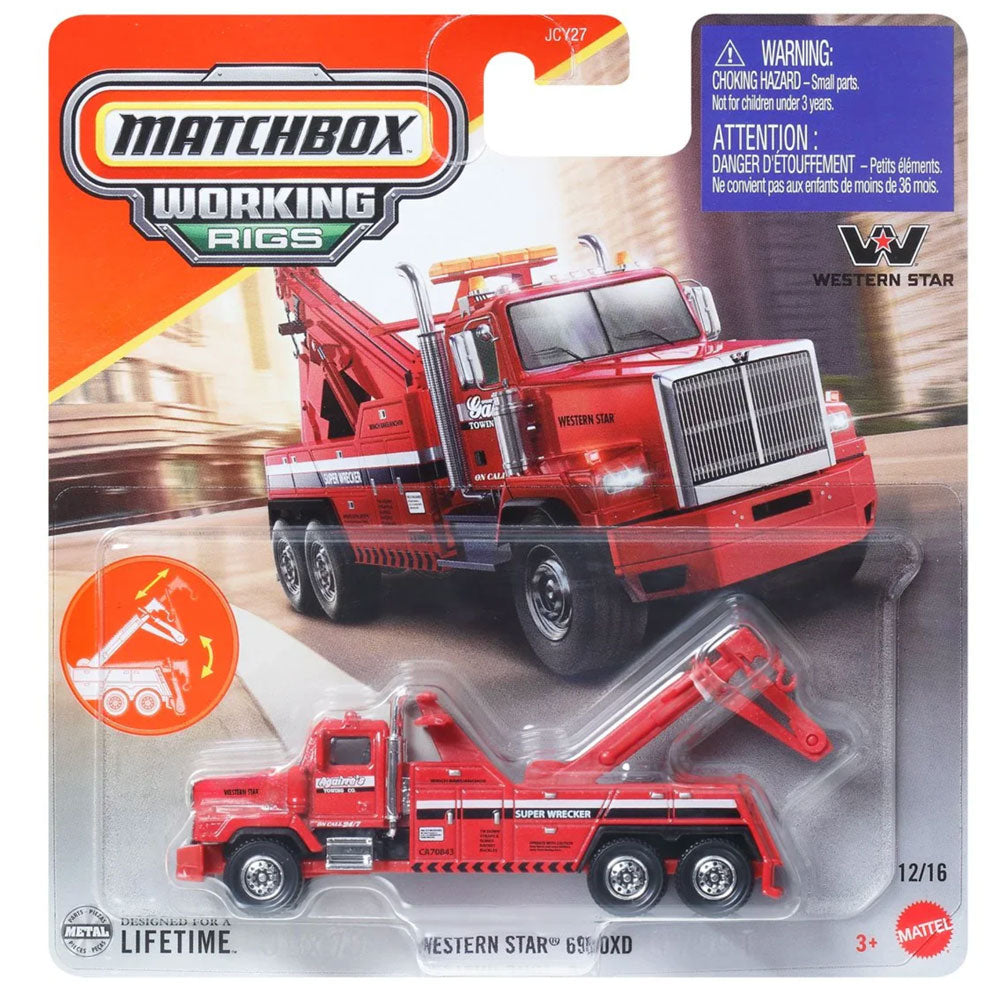 Matchbox Working Rigs western star 690XD JCY27: Vehículo de juguete - Edad 3+