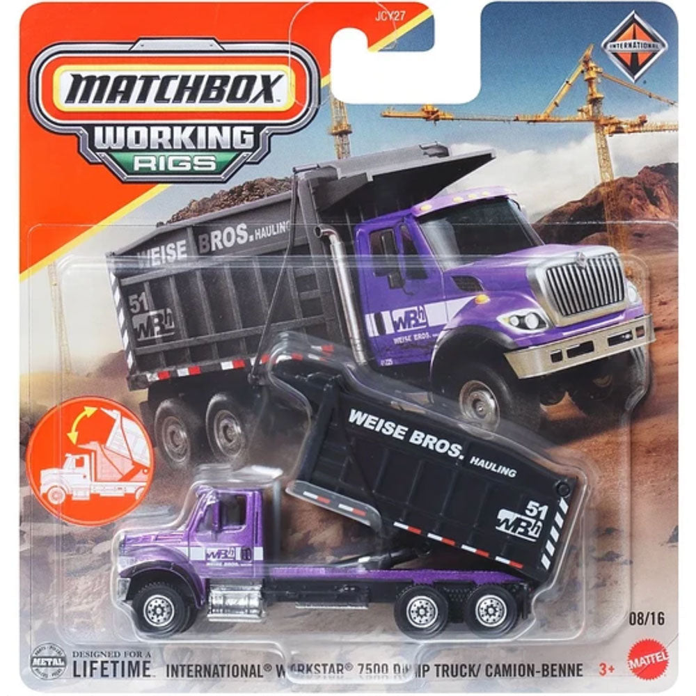 Matchbox Working Rigs Camion-Benne JCY27: Vehículo de juguete - Edad 3+
