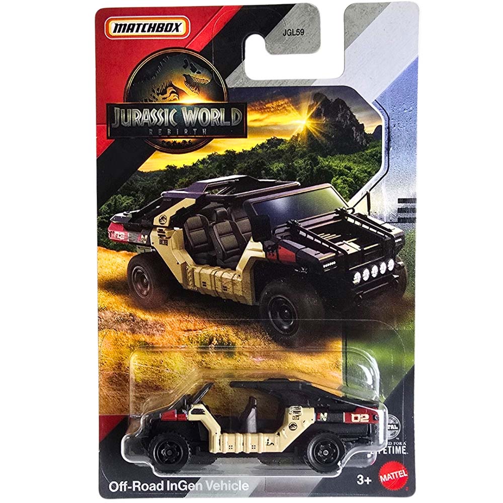 Matchbox Jurassic World Rebirth - Off-Road InGen Vehicle JGL59, vehículos de juguete