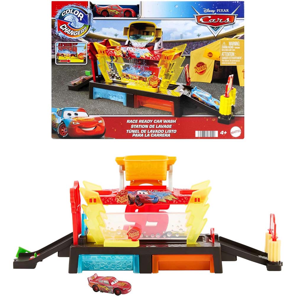 Cars Disney y Pixar Color Changers Pista AutoLavado Rayo Mcqueen JBM70
