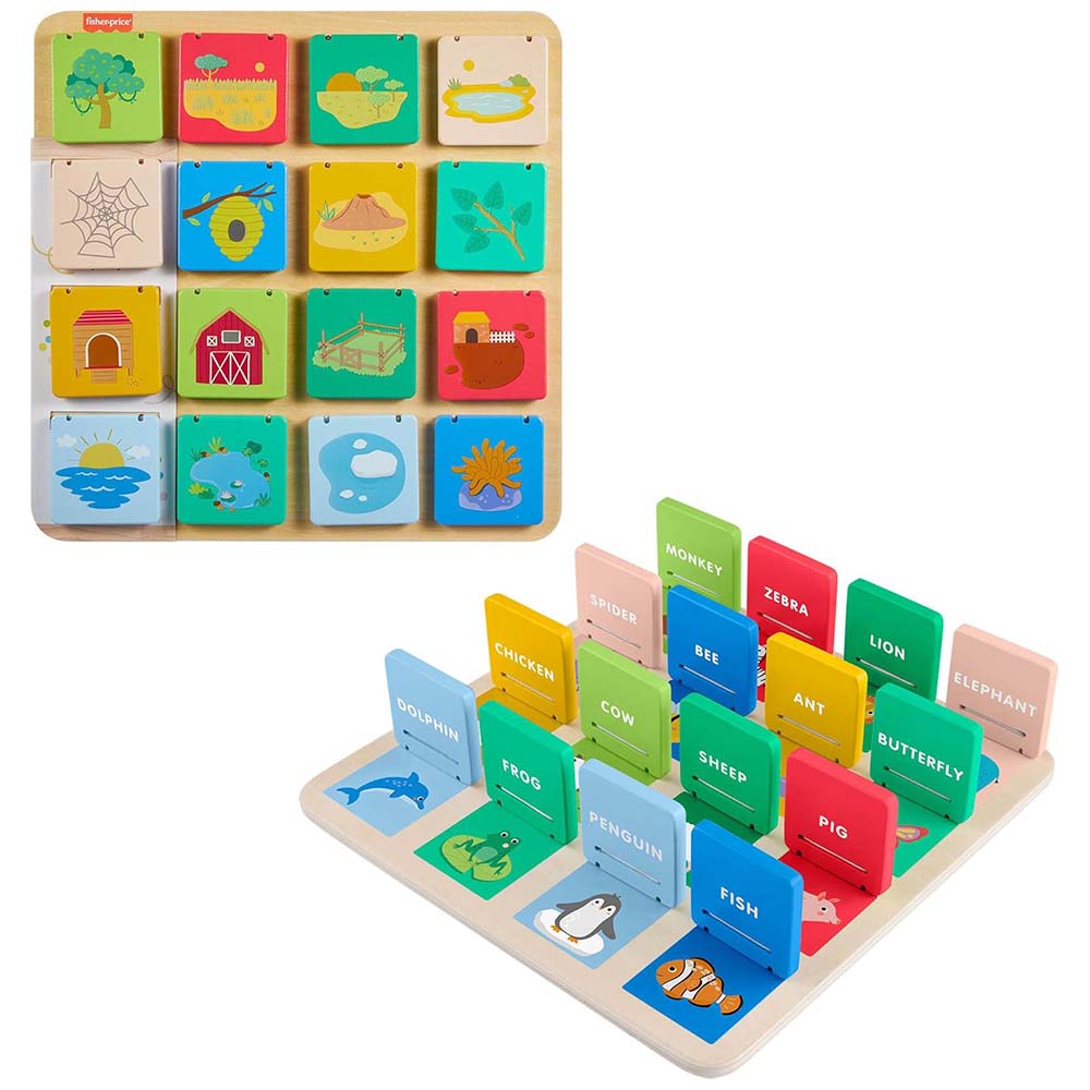 Fisher Price Adivina Los Animalitos de Madera JGY08, juguetes didácticos