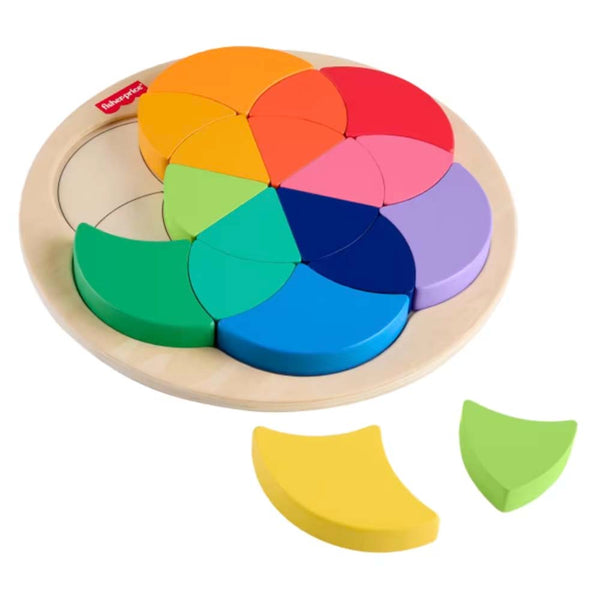 Fisher Price Rompecabezas de Rueda de Colores de Madera JFG12