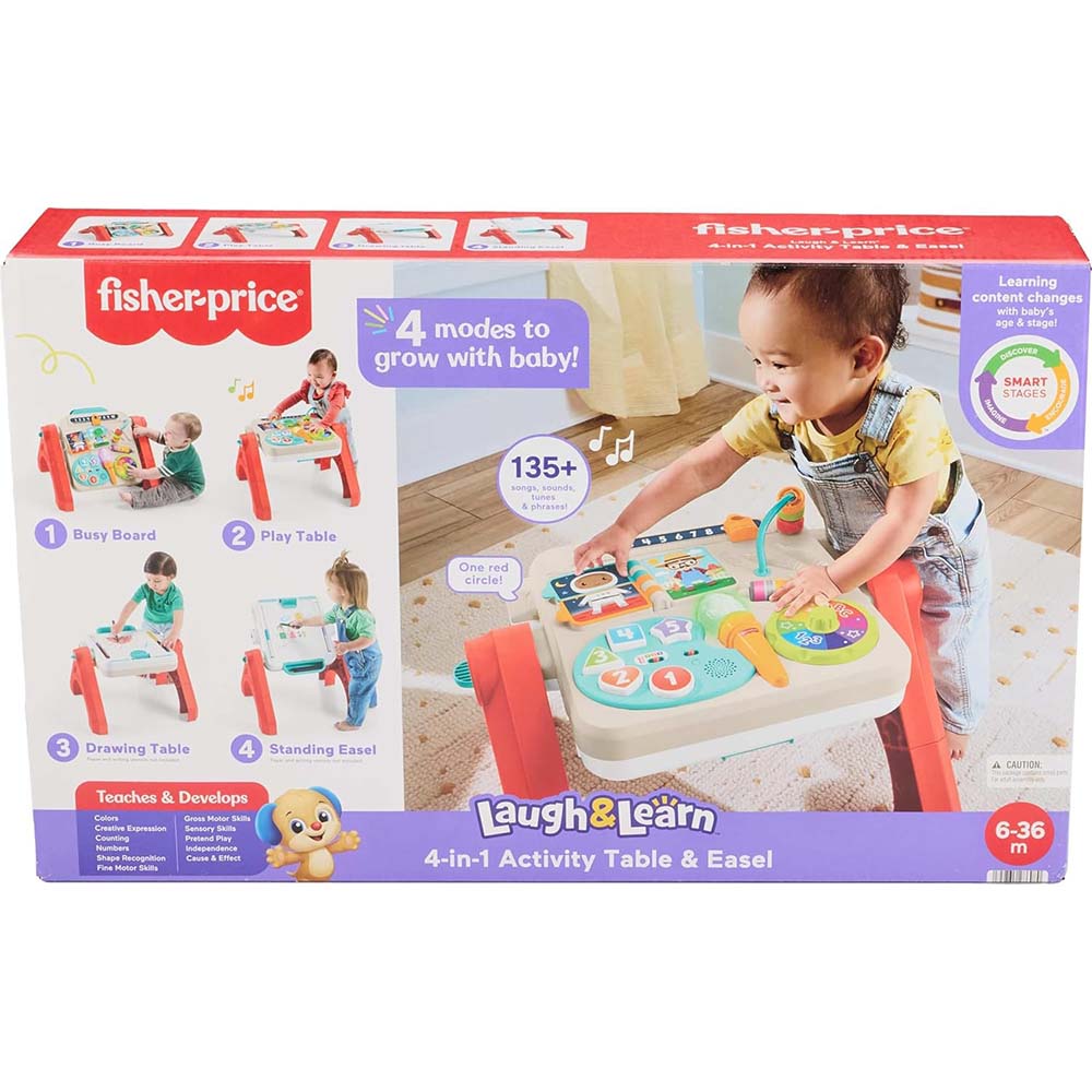 Fisher-Price Mesa de actividades 4 en 1 JGW86, juguetes didácticos
