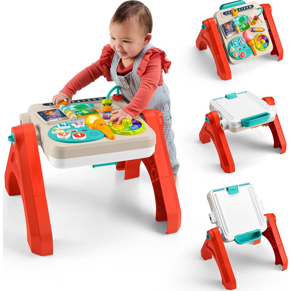 Fisher-Price Mesa de actividades 4 en 1 JGW86, juguetes didácticos
