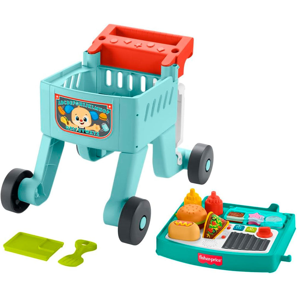 Fisher-Price Ríe y Aprende Andadera Carro de Snacks 4 en 1 JGW95, juguetes para primera infancia
