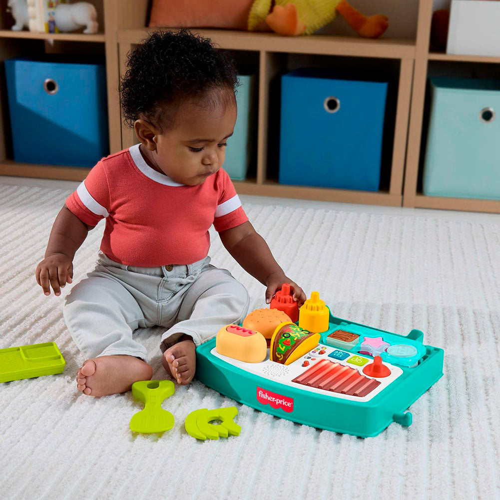 Fisher-Price Ríe y Aprende Andadera Carro de Snacks 4 en 1 JGW95, juguetes para primera infancia
