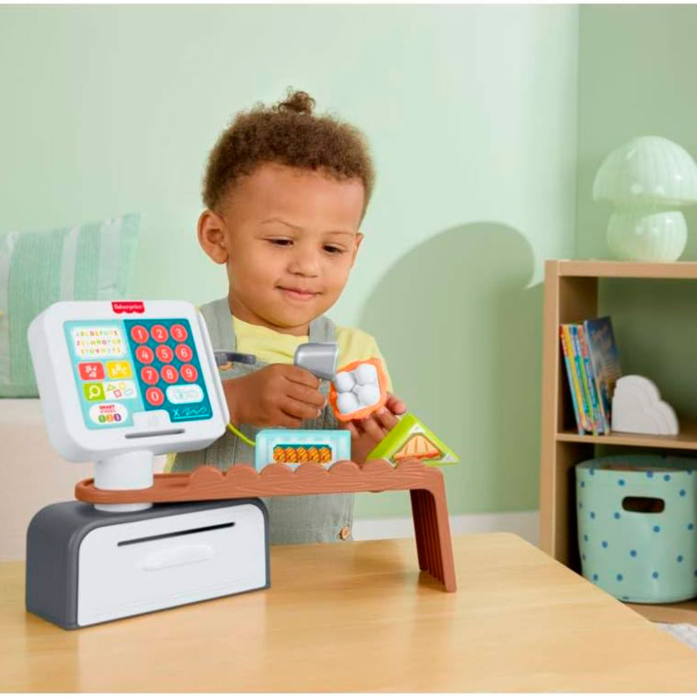 Fisher-Price Ríe y Aprende Caja Registradora Escanea y Aprende JGX01, juguetes para primera infancia