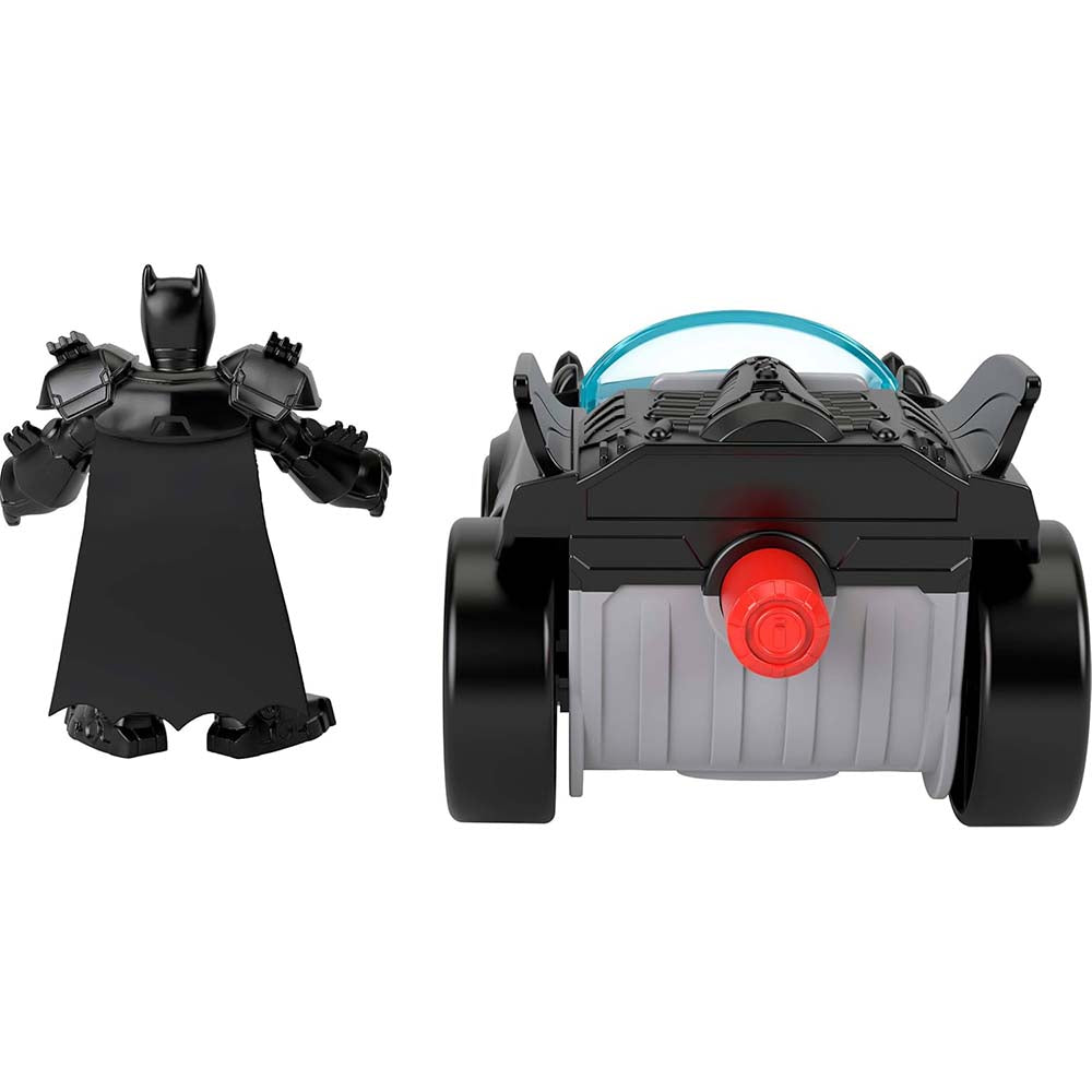 Imaginext DC Super Friends Batimóvil Metal Force y Batman JFJ68, vehículos de juguete