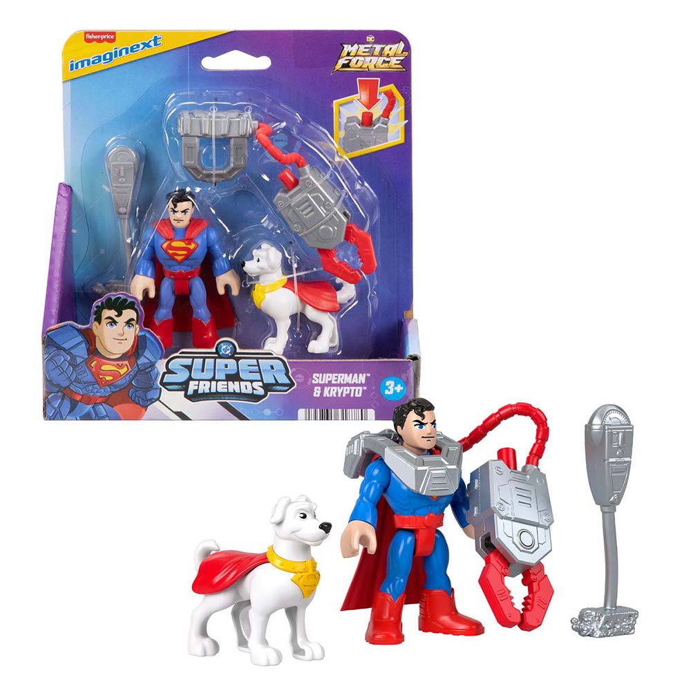 Imaginext DC Super Friends Superman Metal Force JDK90