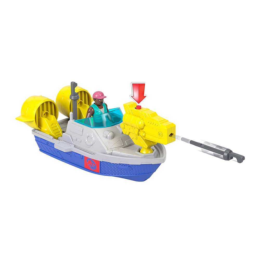 Imaginext Jurassic World Rebirth Aquachomp Chase Mosasaurus JFR23, figuras de acción