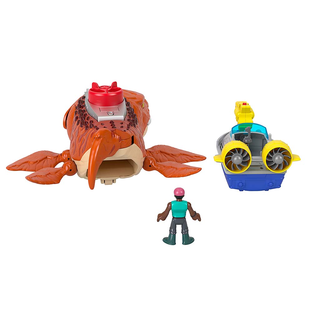 Imaginext Jurassic World Rebirth Aquachomp Chase Mosasaurus JFR23, figuras de acción