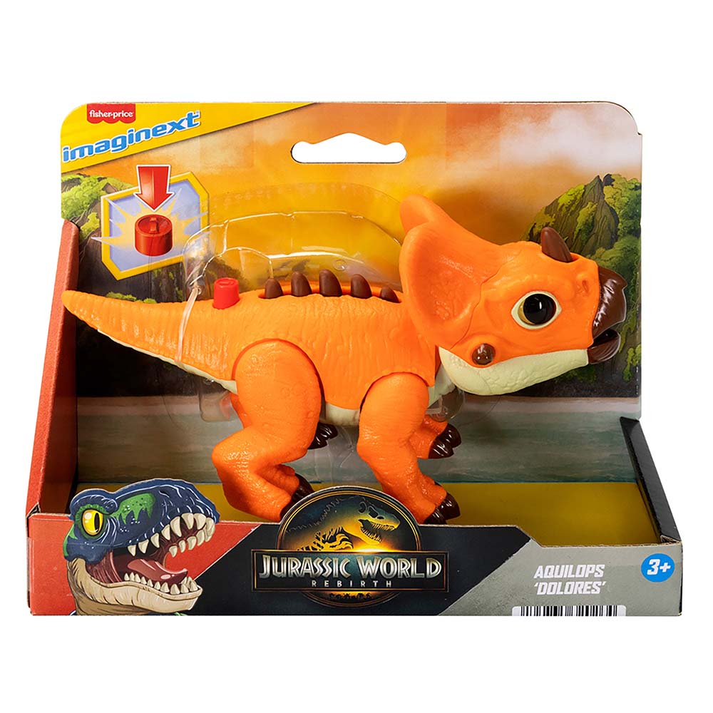 Imaginext Jurassic World Rebirth Aquilops "Dolores" JGP99, figuras de acción