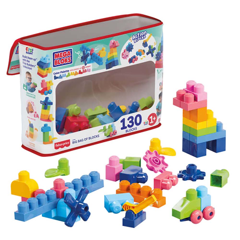 Mega Bloks Bolsa Clásica de Construcción con 130 Bloques JFF50 - Edad 1+