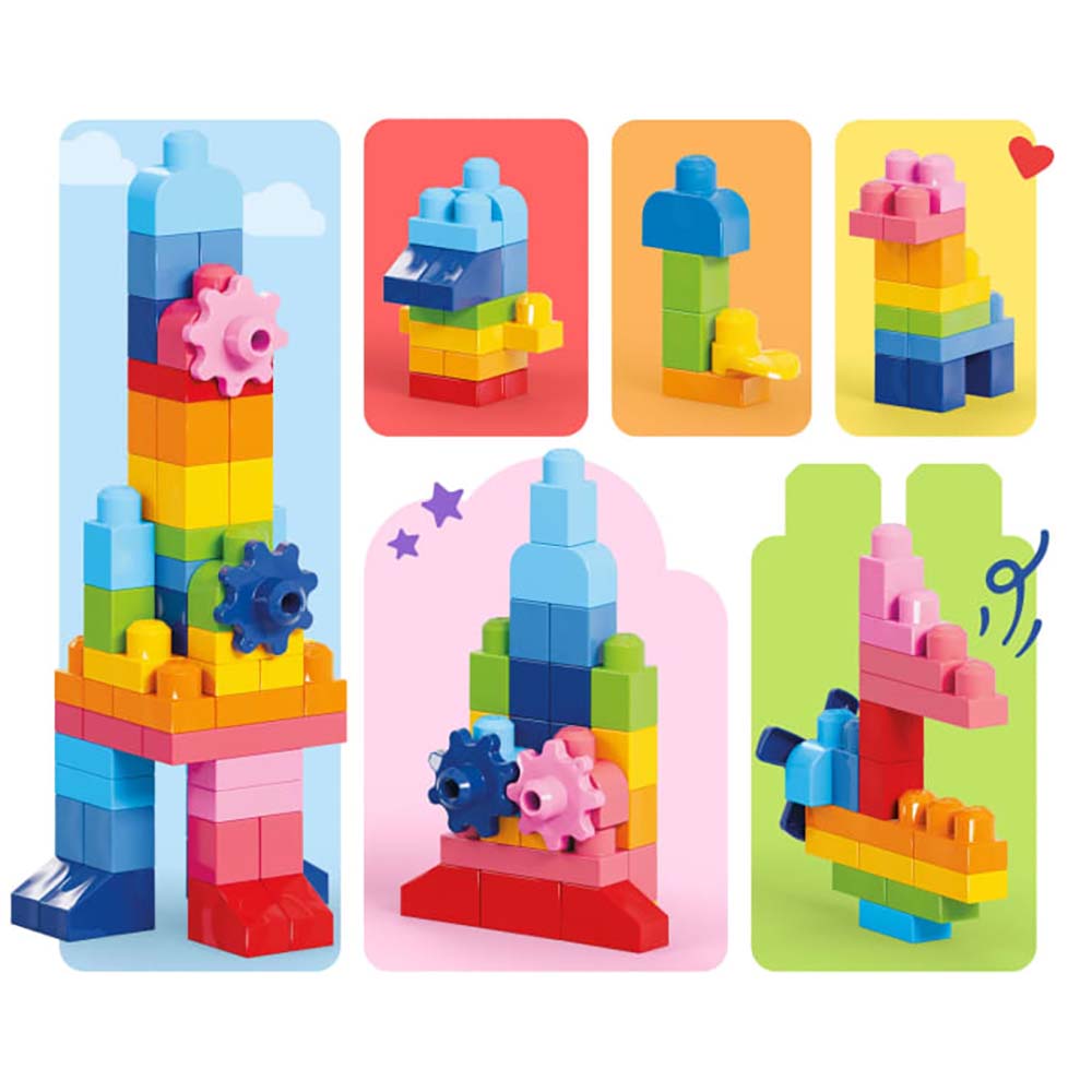 Mega Bloks Bolsa Clásica de Construcción con 130 Bloques JFF50 - Edad 1+