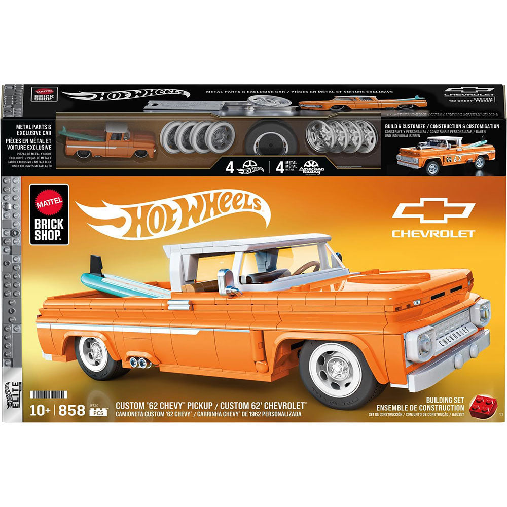 Mattel Brick Shop Hot Wheels Elite Custom Chevy Pickup JFT20, sets de construcción