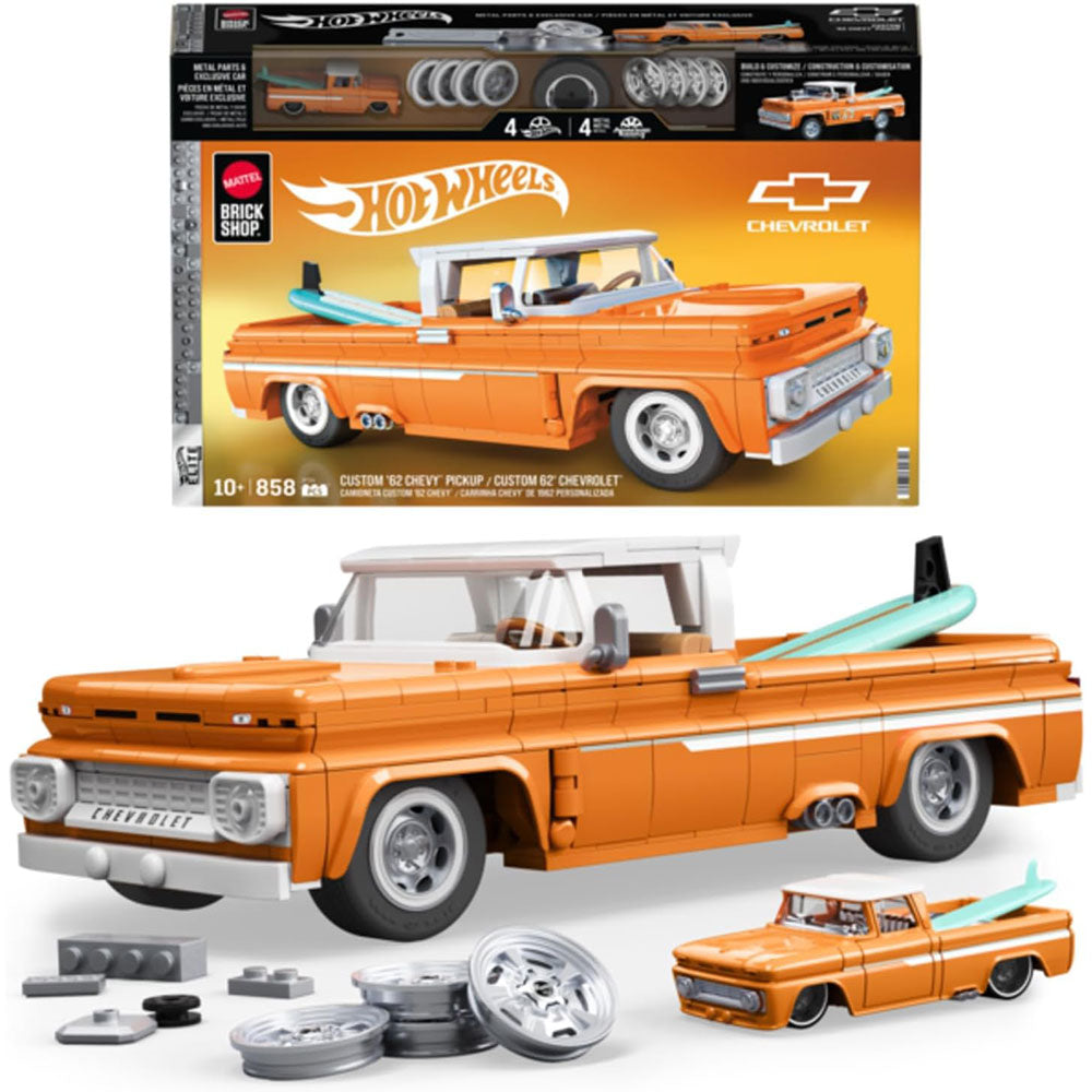 Mattel Brick Shop Hot Wheels Elite Custom Chevy Pickup JFT20, sets de construcción