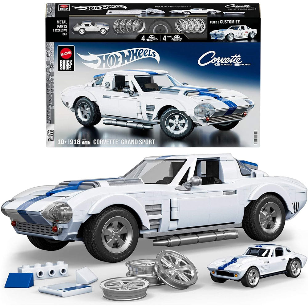 Mattel Brick Shop Hot Wheels Elite Corvette Grand Sport JGR31, sets de construcción