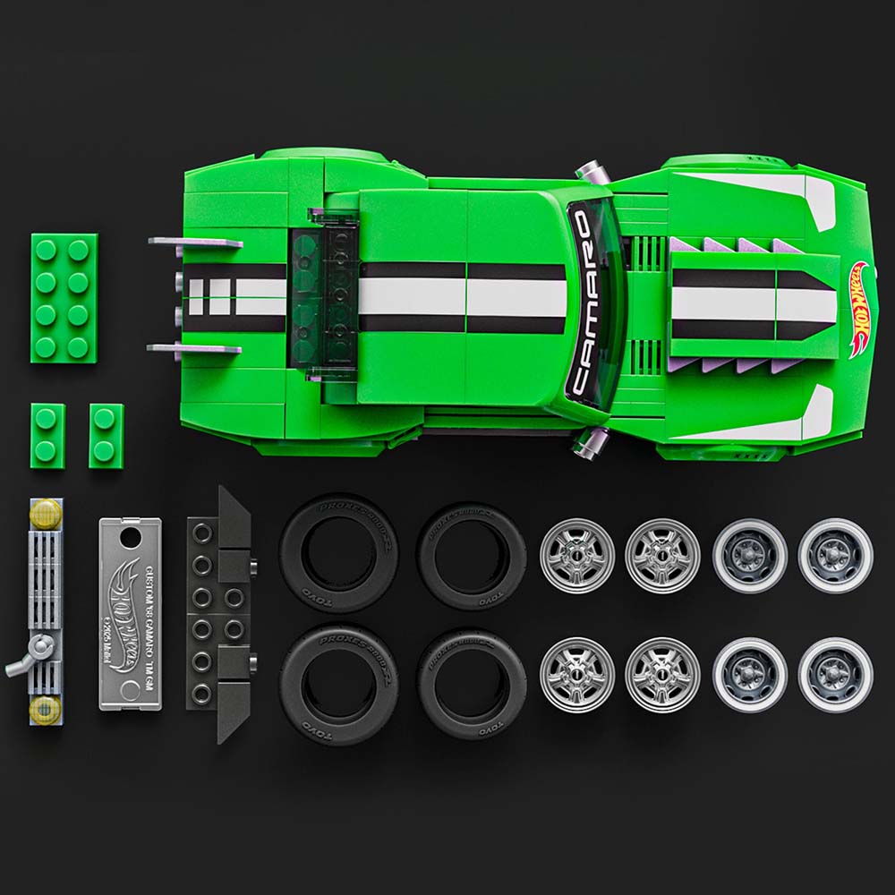 Mattel Brick Shop Hot Wheels Speed Custom 68 Camaro JFT16, sets de construcción