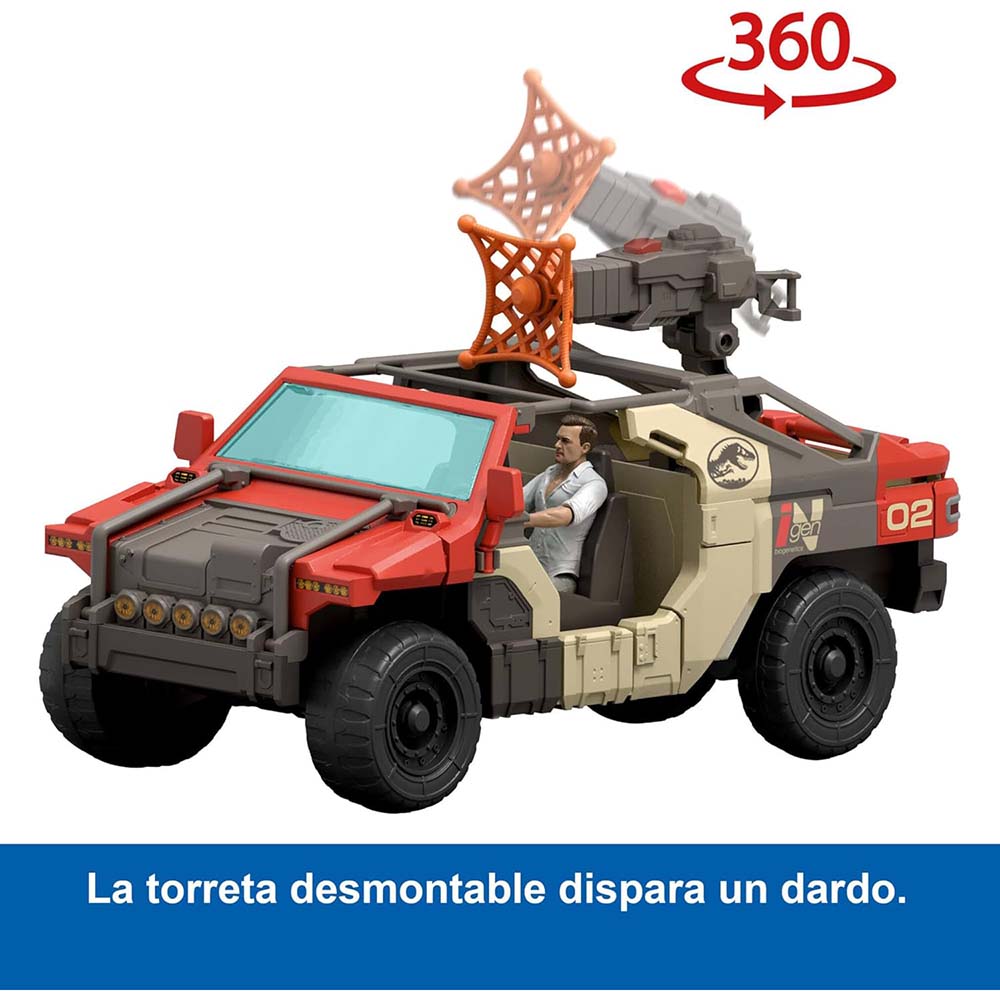 Jurassic World rebirth Vehículo Persecución y Captura JGB59, vehículos de juguete