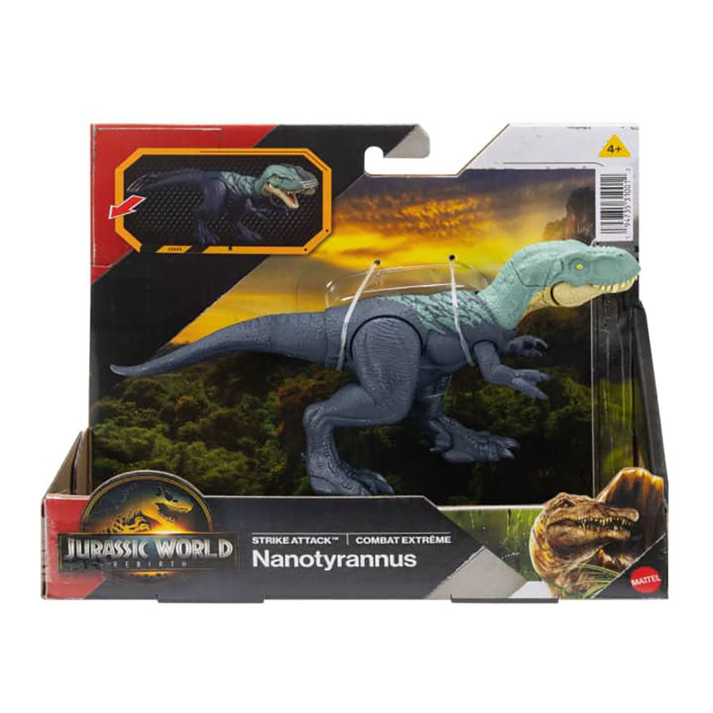 Jurassic World Rebirth Mordida De Ataque NanoTyrannus JGB77, figuras de acción