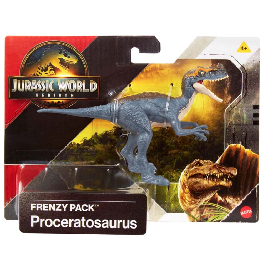 Jurassic World Rebirth Frenzy Pack Proceratosaurus JGB72, figuras de acción