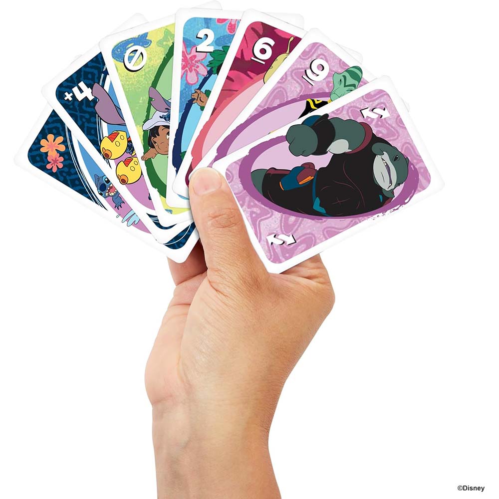 UNO Juego de cartas de Lilo y Stitch de Disney JCC10, juegos de cartas