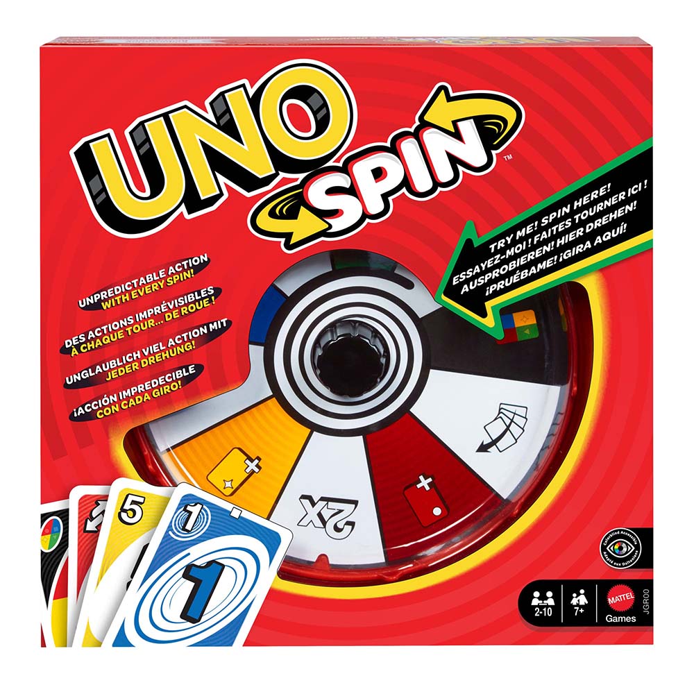 UNO Juego de Mesa Spin Nueva Edición JGR00, juegos de mesa