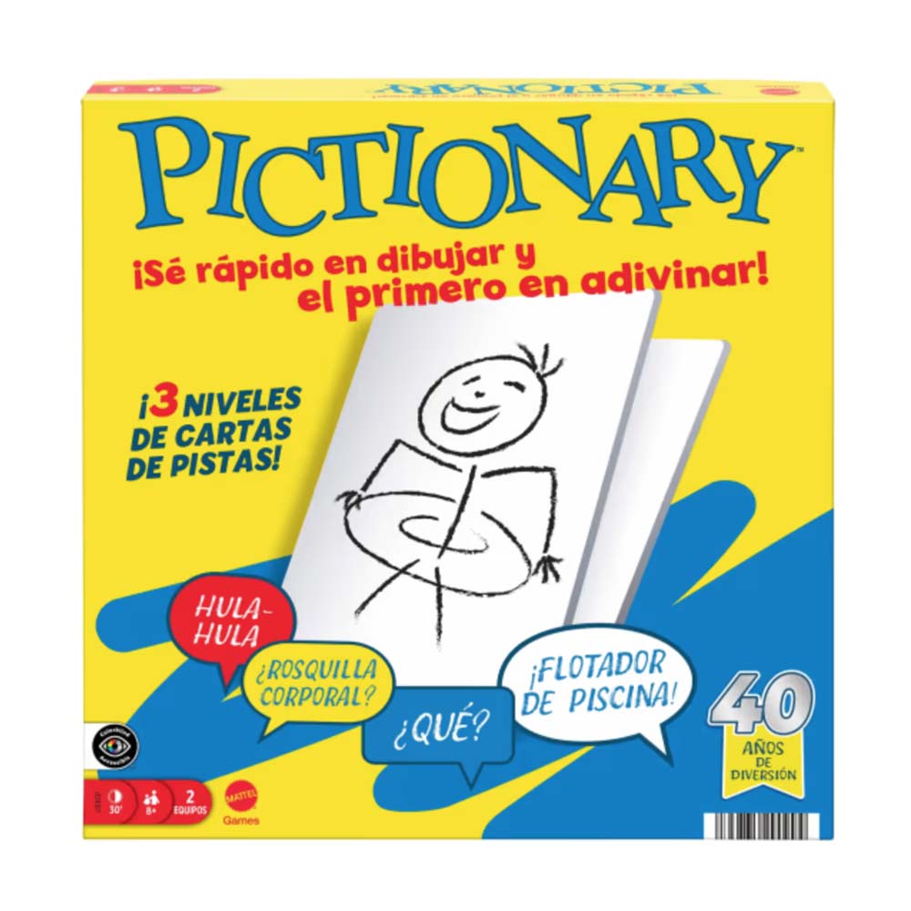 Pictionary Juego de Mesa Original 40 Aniversario JDX97, juegos de mesa