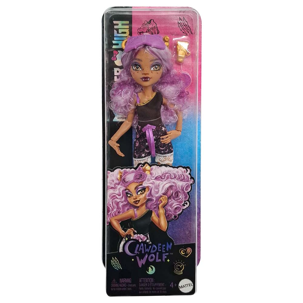 Monster High Muñeca Reveal Pijamas Monstruosas Clawdeen JFD48
