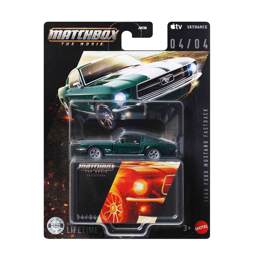 Matchbox Collector The Movie 1968 Ford Mustang Fastback, autos de juguete a escala 1:64