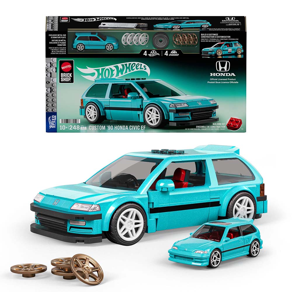 Mattel Brick Shop Hot Wheels Speed Custom '90 Honda Civic EF JHF62