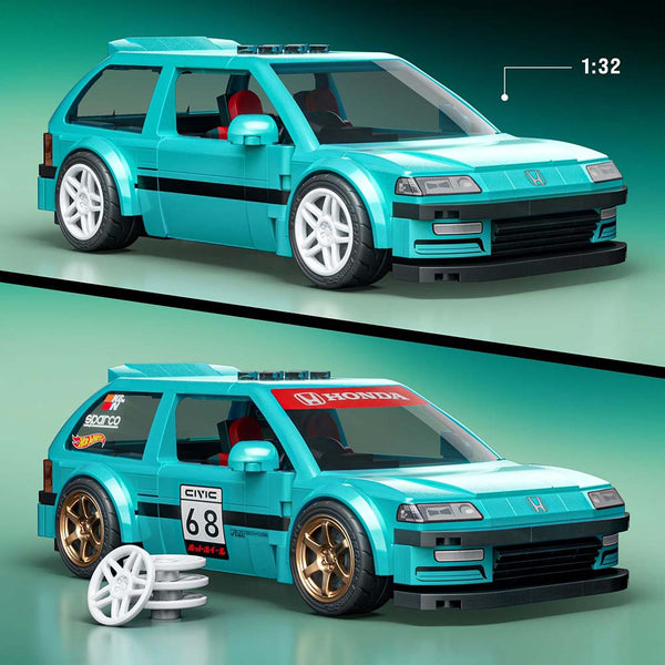 Mattel Brick Shop Hot Wheels Speed Custom '90 Honda Civic EF JHF62